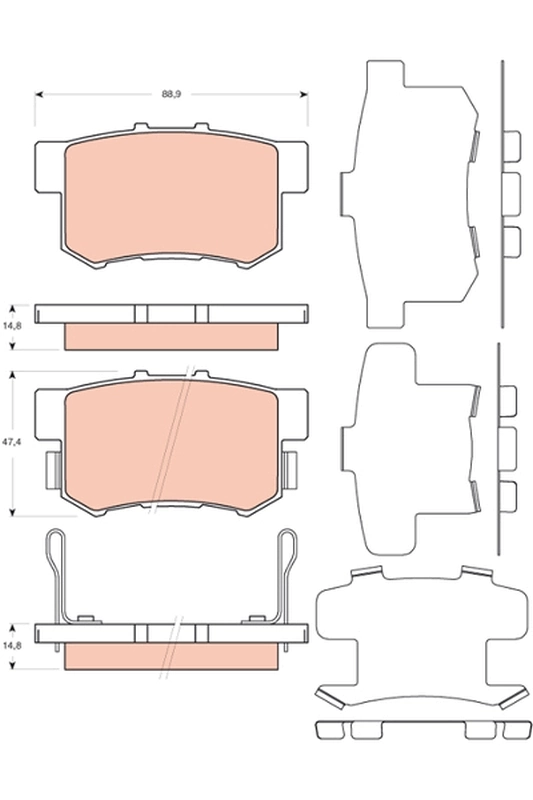 Set placute frana