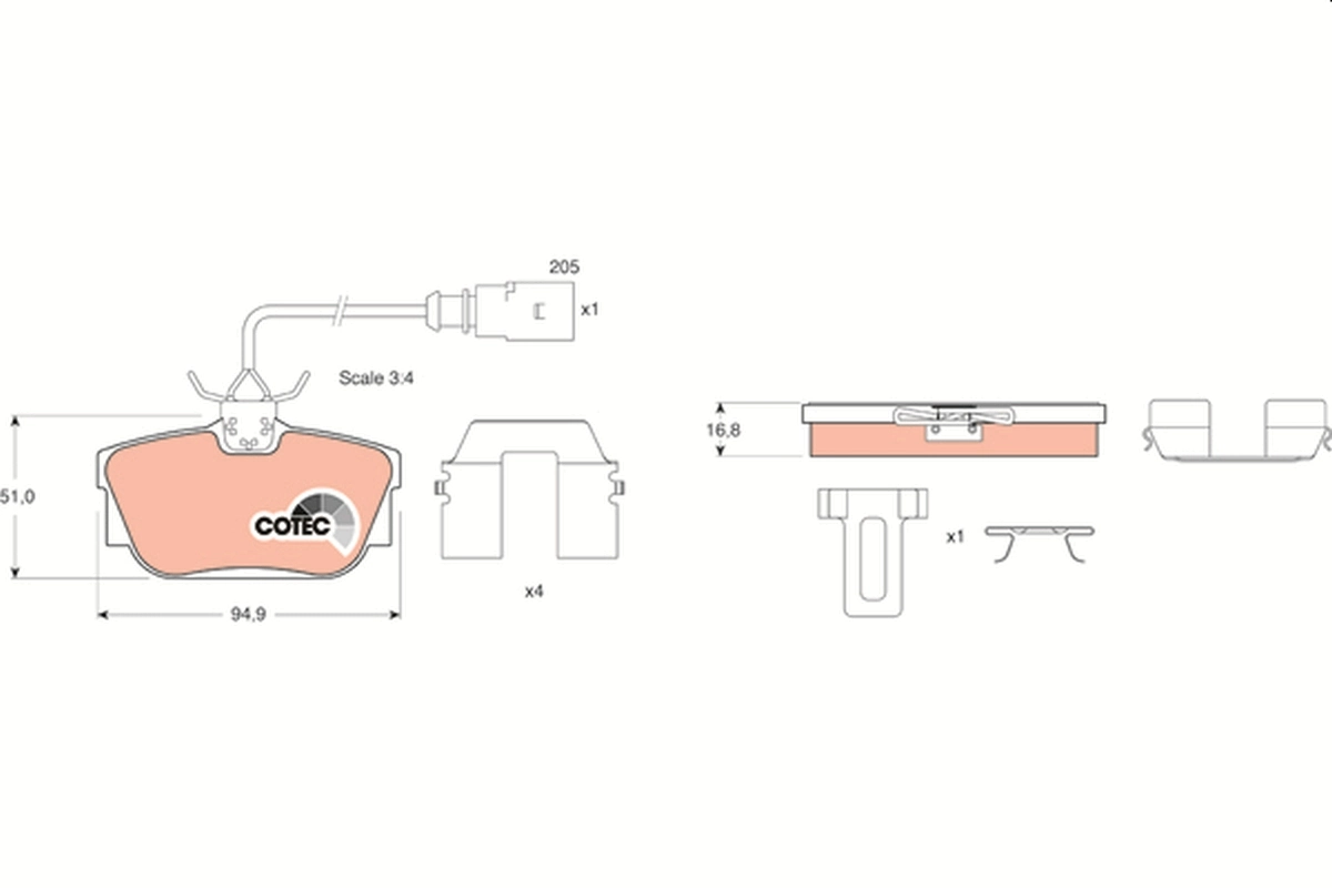 Set placute frana