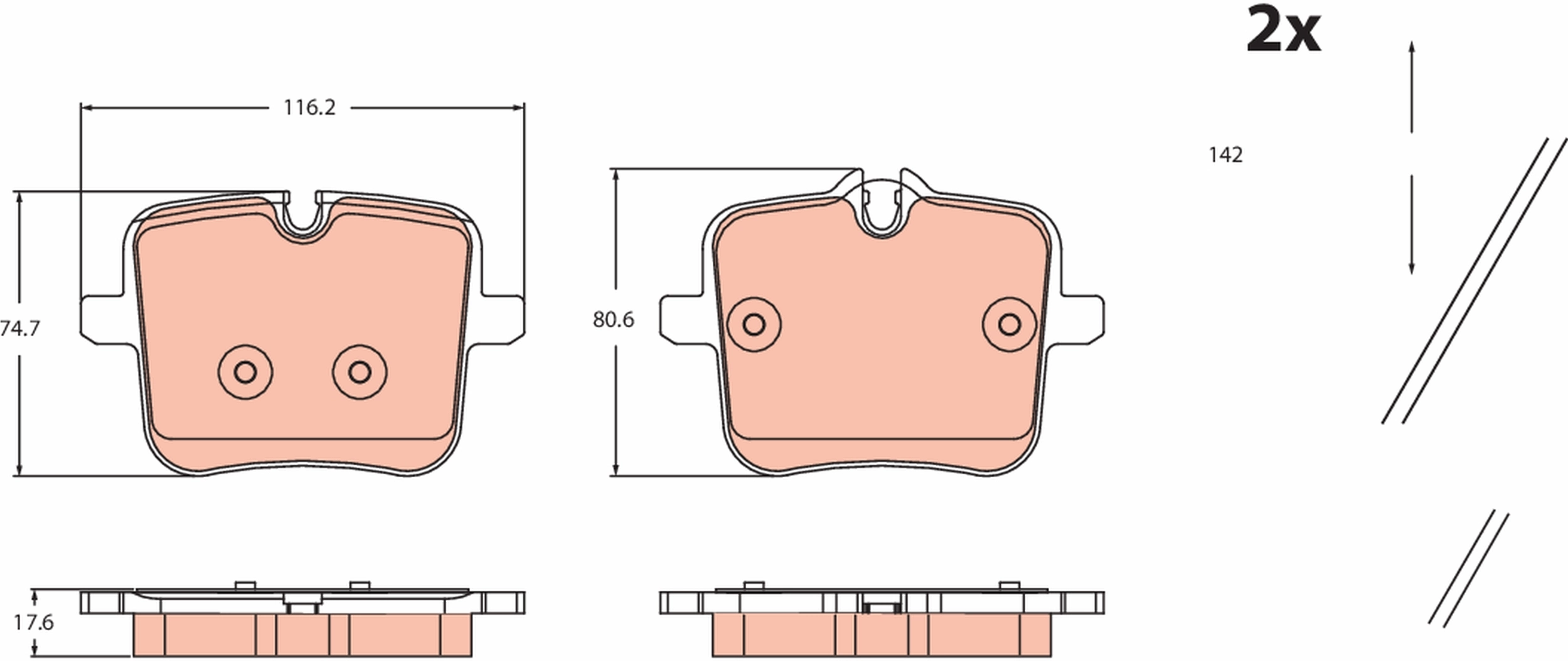 Set placute frana