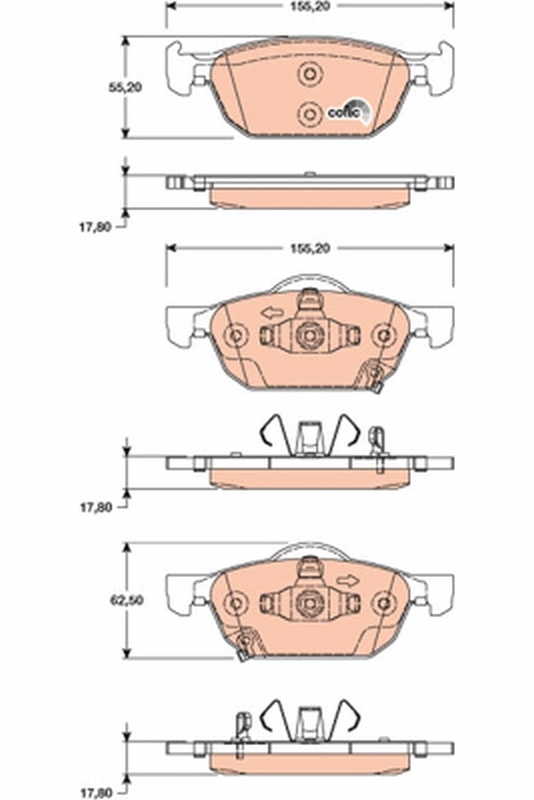 Set placute frana
