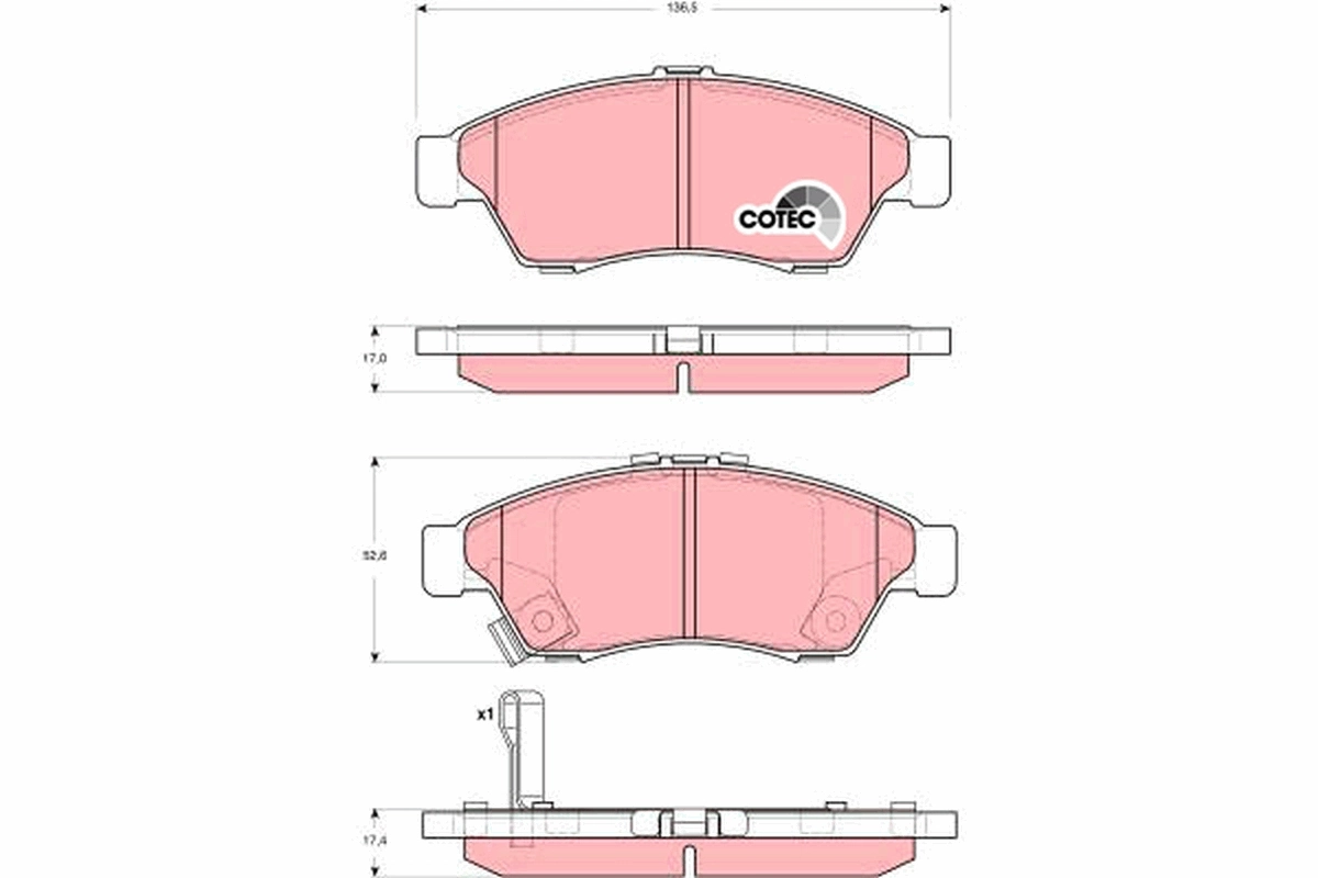 Set placute frana