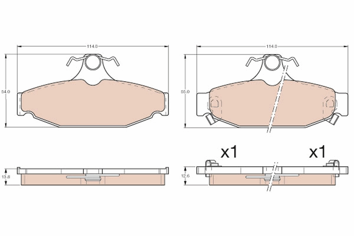 Set placute frana
