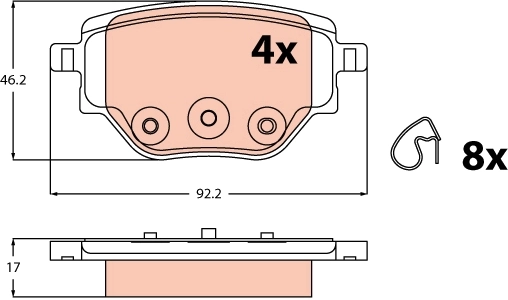 Set placute frana