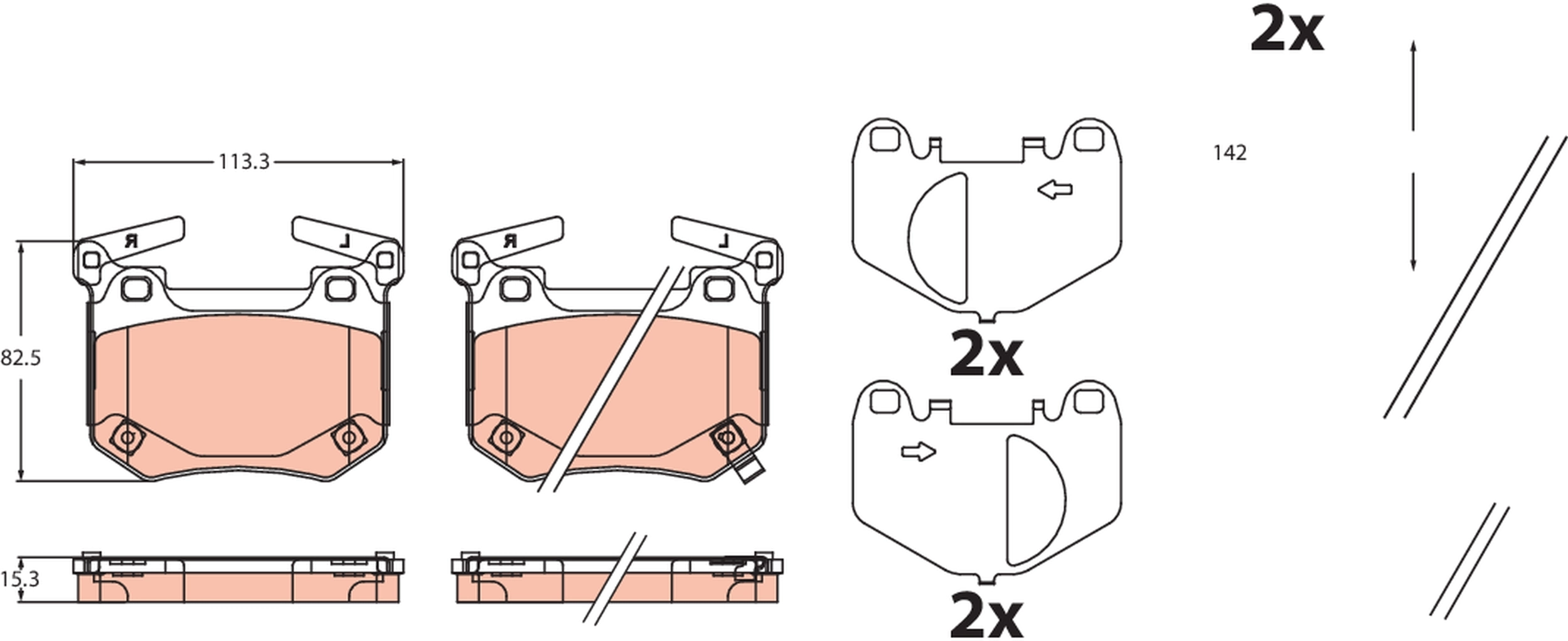 Set placute frana