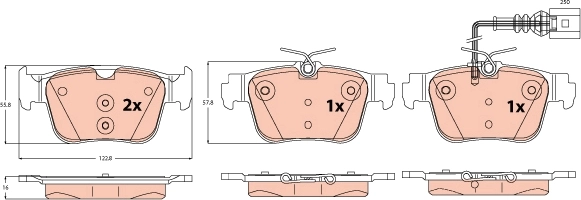 Set placute frana