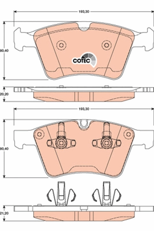 Set placute frana