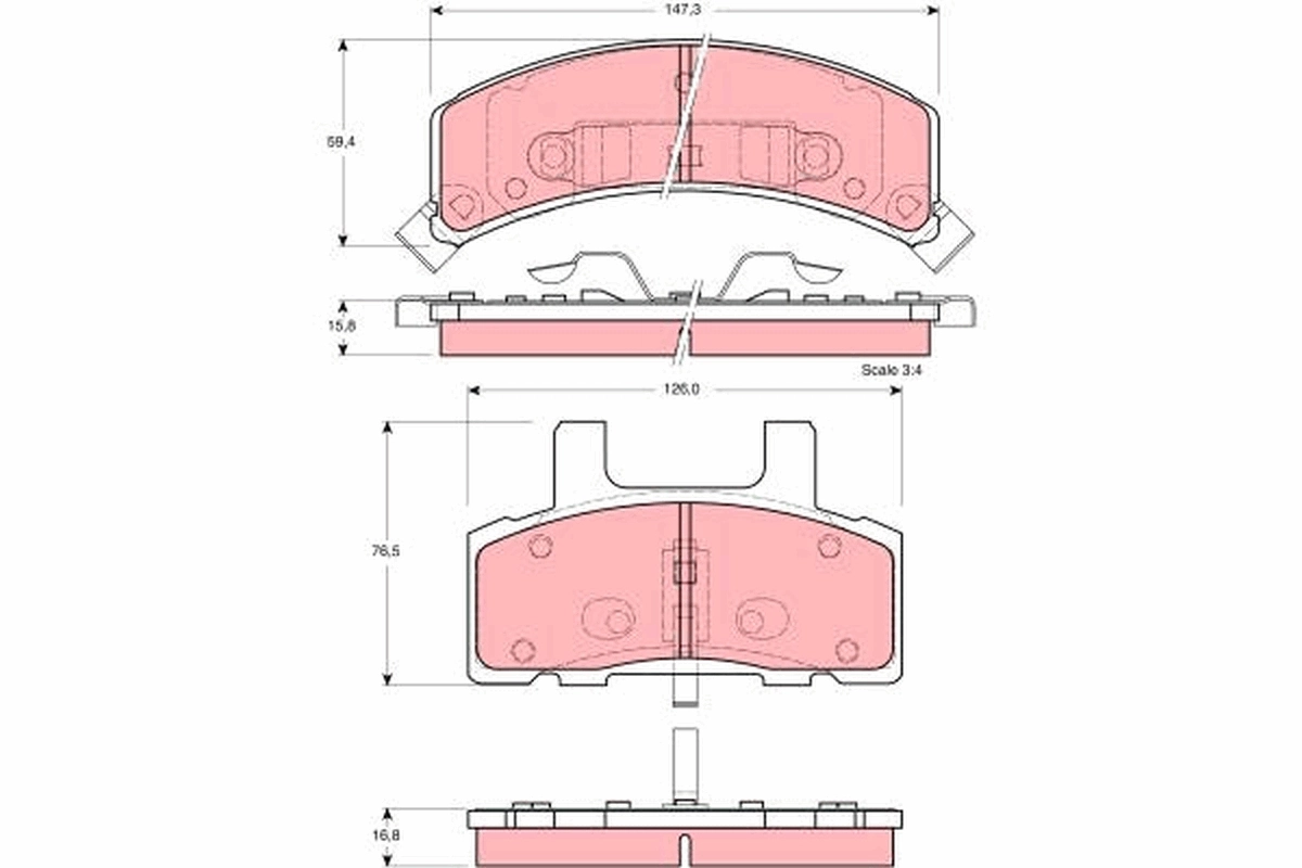 Set placute frana