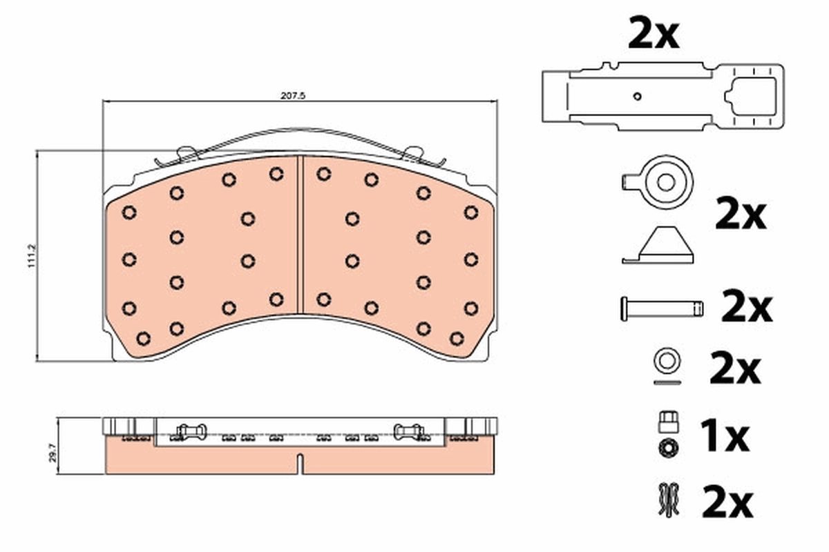 Set placute frana