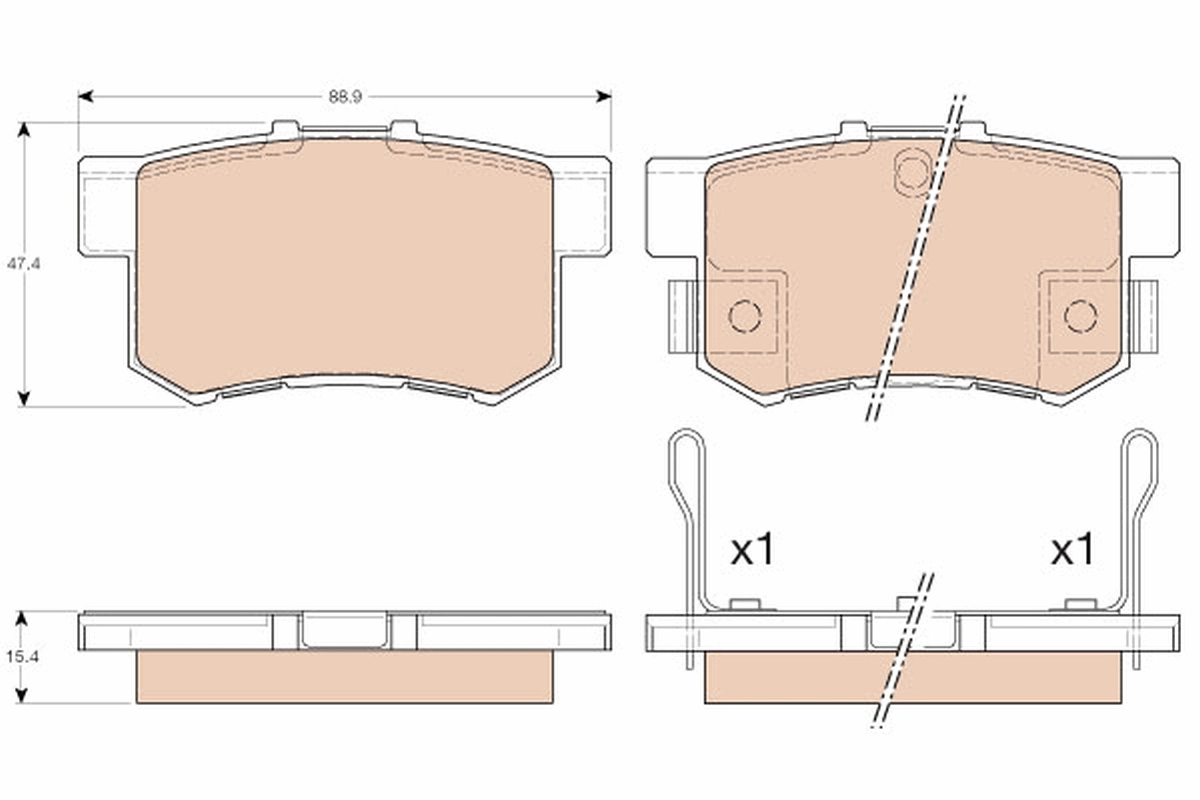 Set placute frana