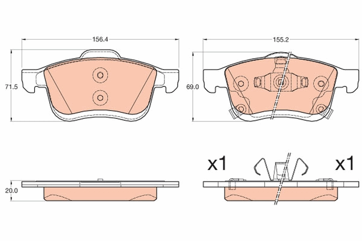 Set placute frana