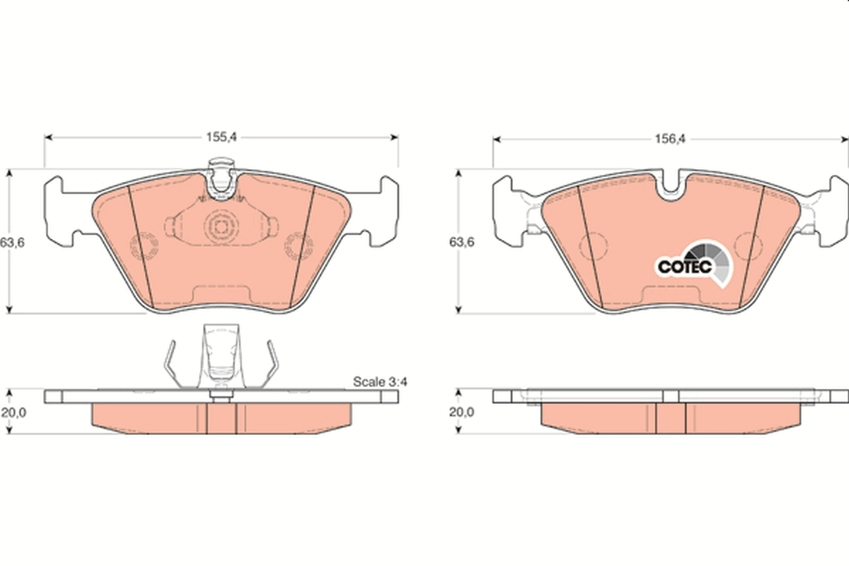 Set placute frana