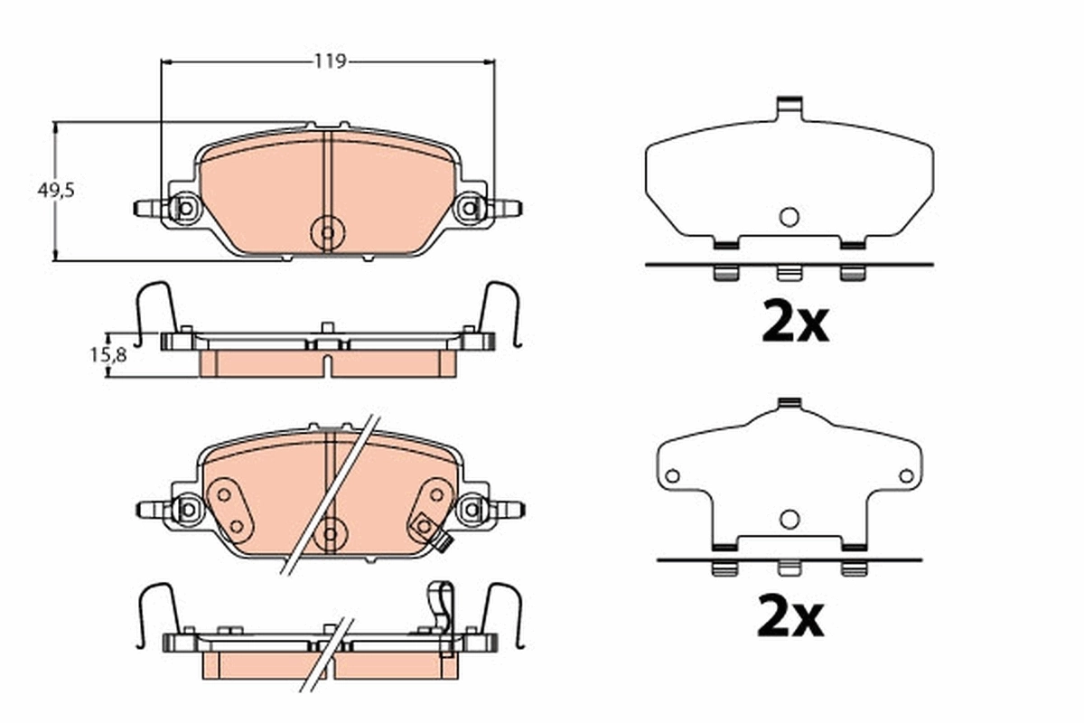 Set placute frana