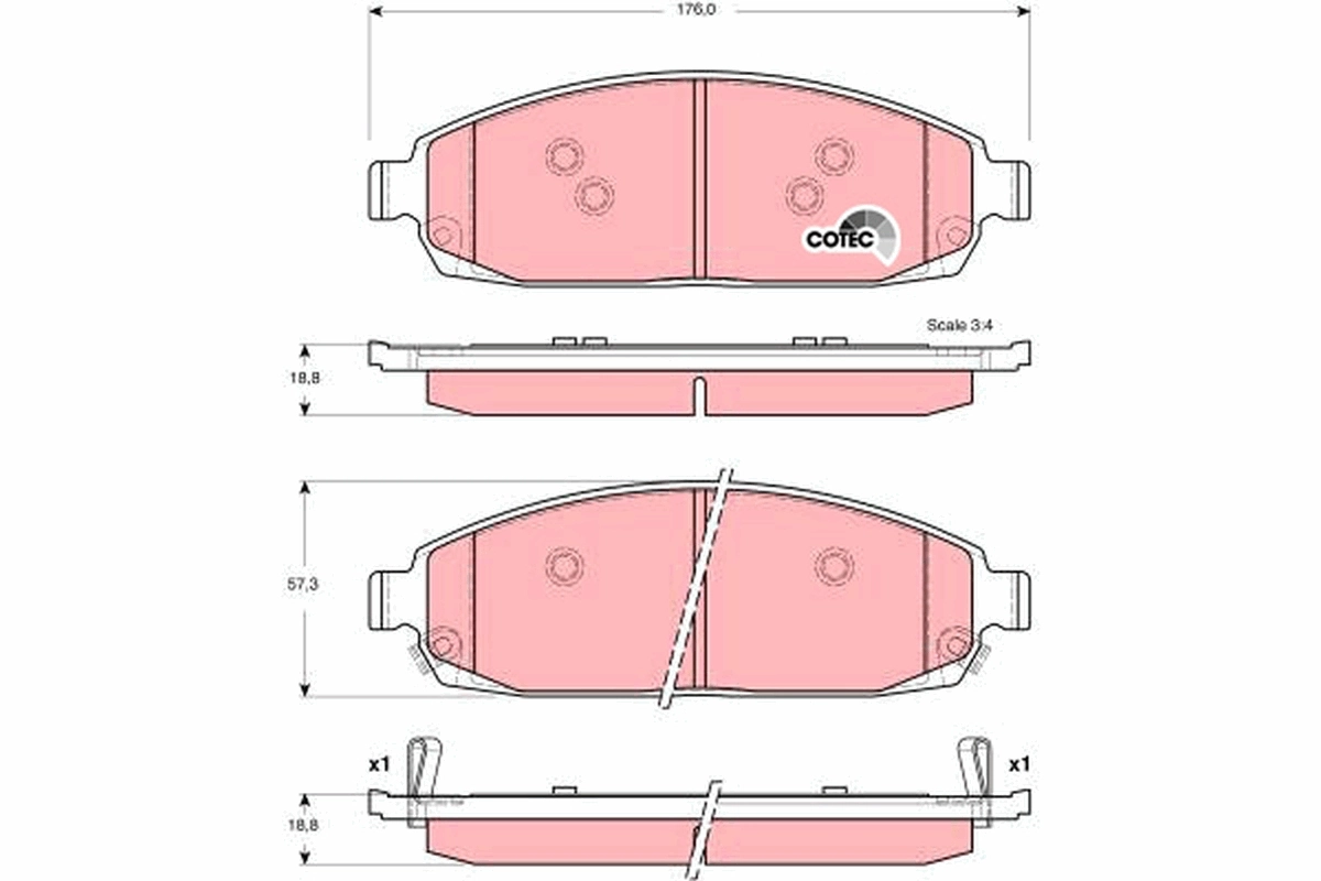 Set placute frana