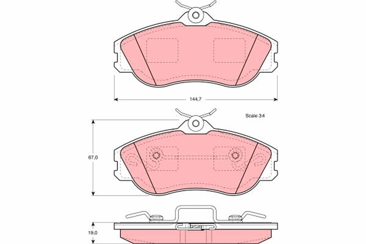 Set placute frana