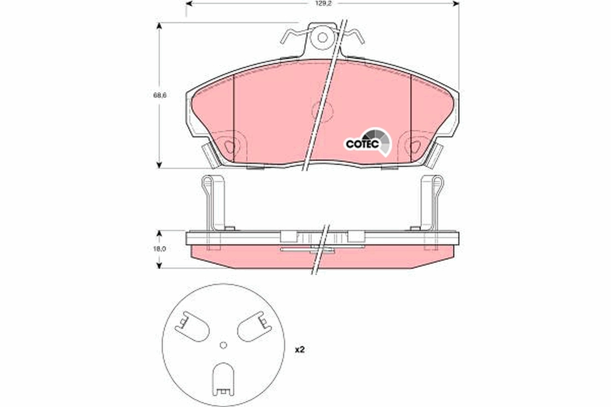 Set placute frana
