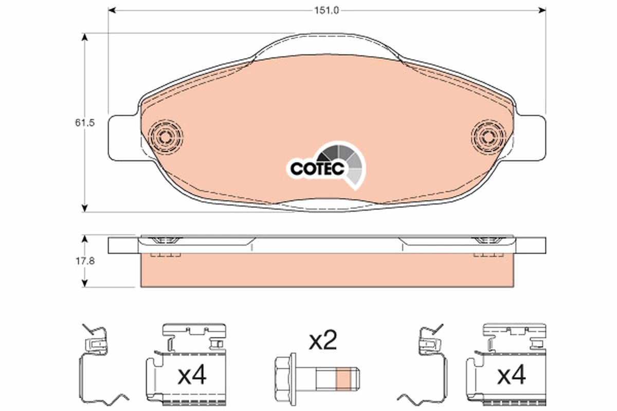 Set placute frana