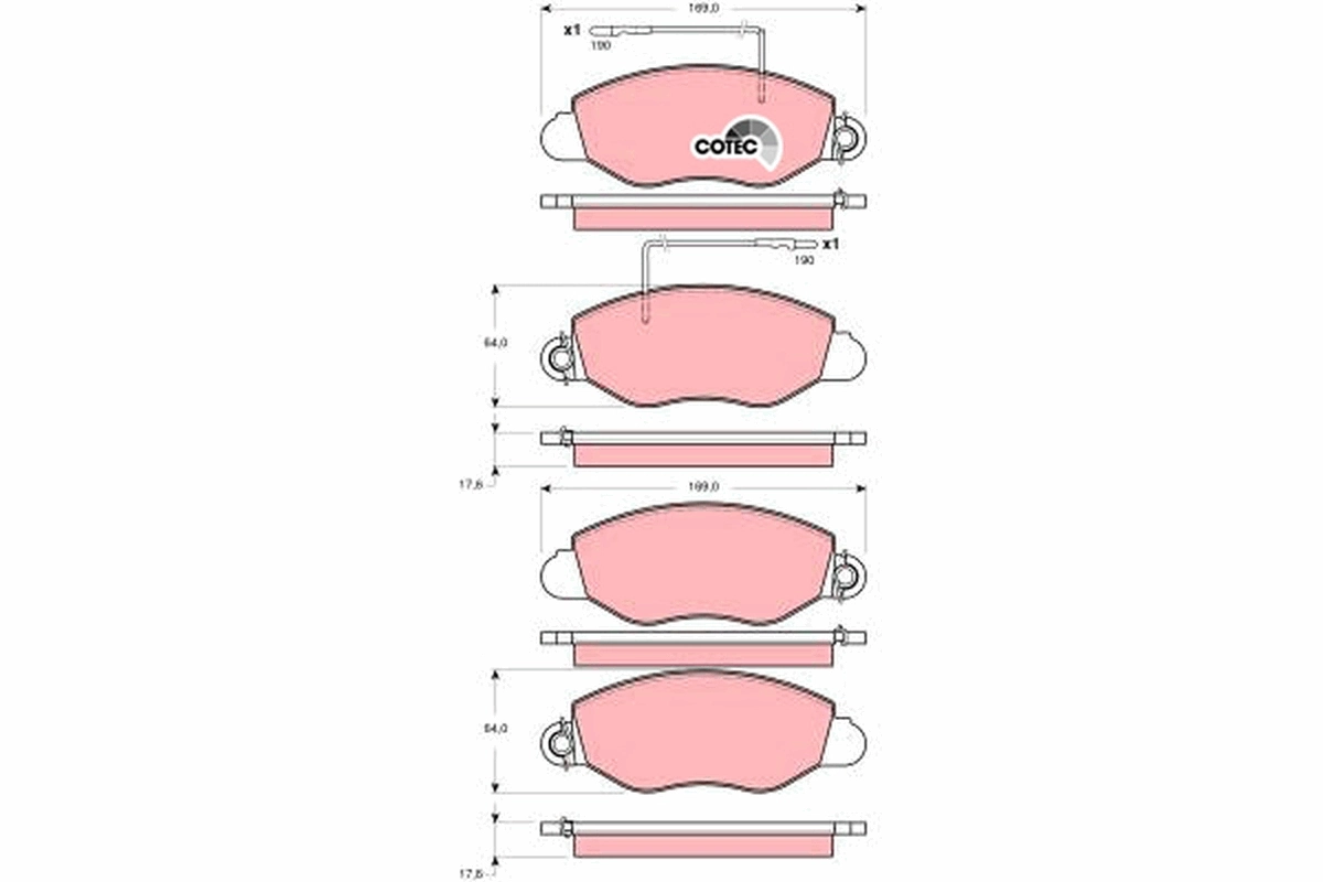 Set placute frana
