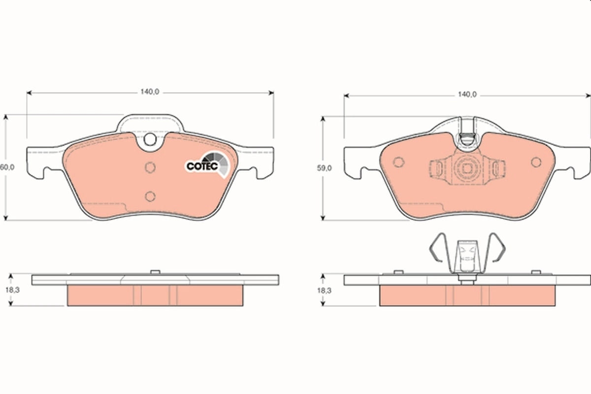 Set placute frana