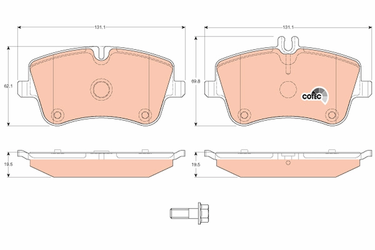 Set placute frana