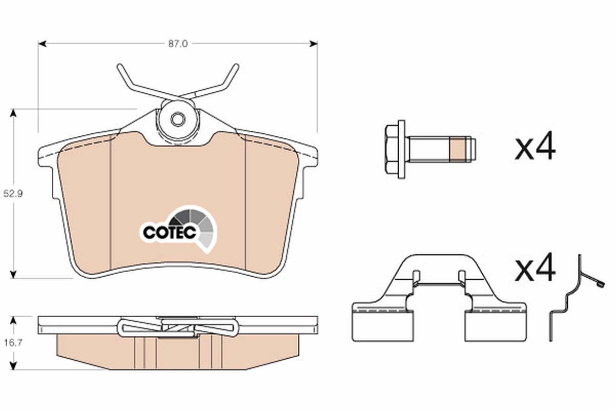 Set placute frana
