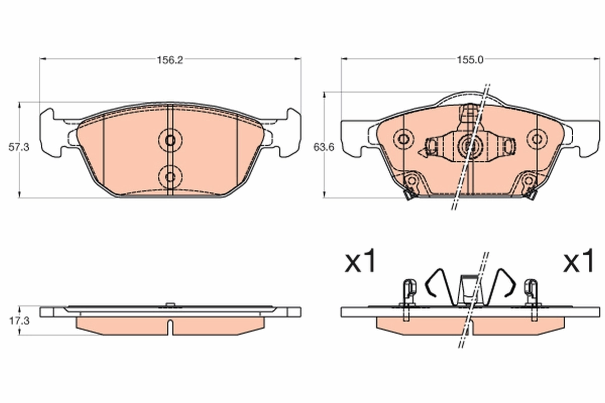 Set placute frana