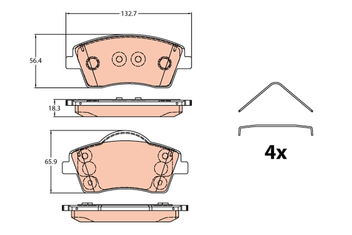 Set placute frana,frana disc