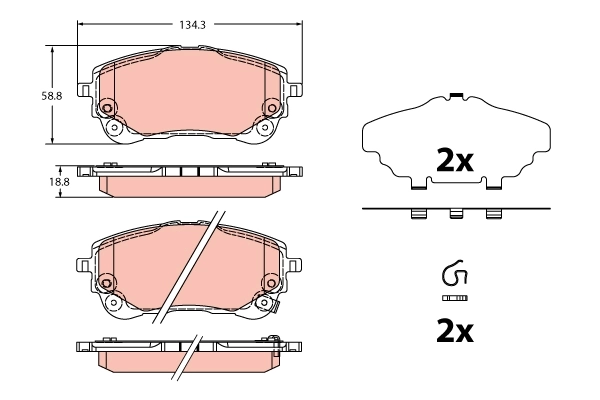 Set placute frana