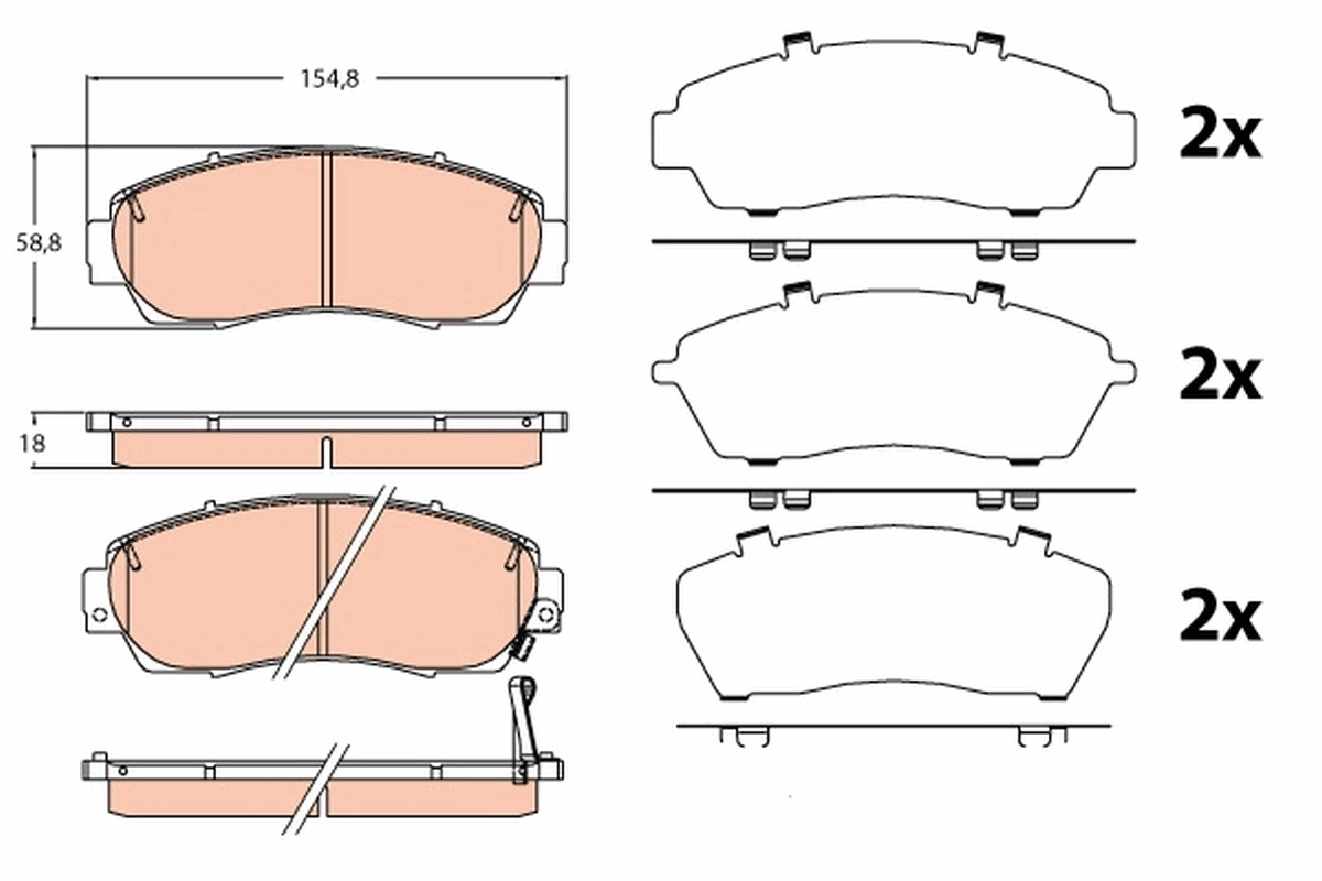 Set placute frana,frana disc