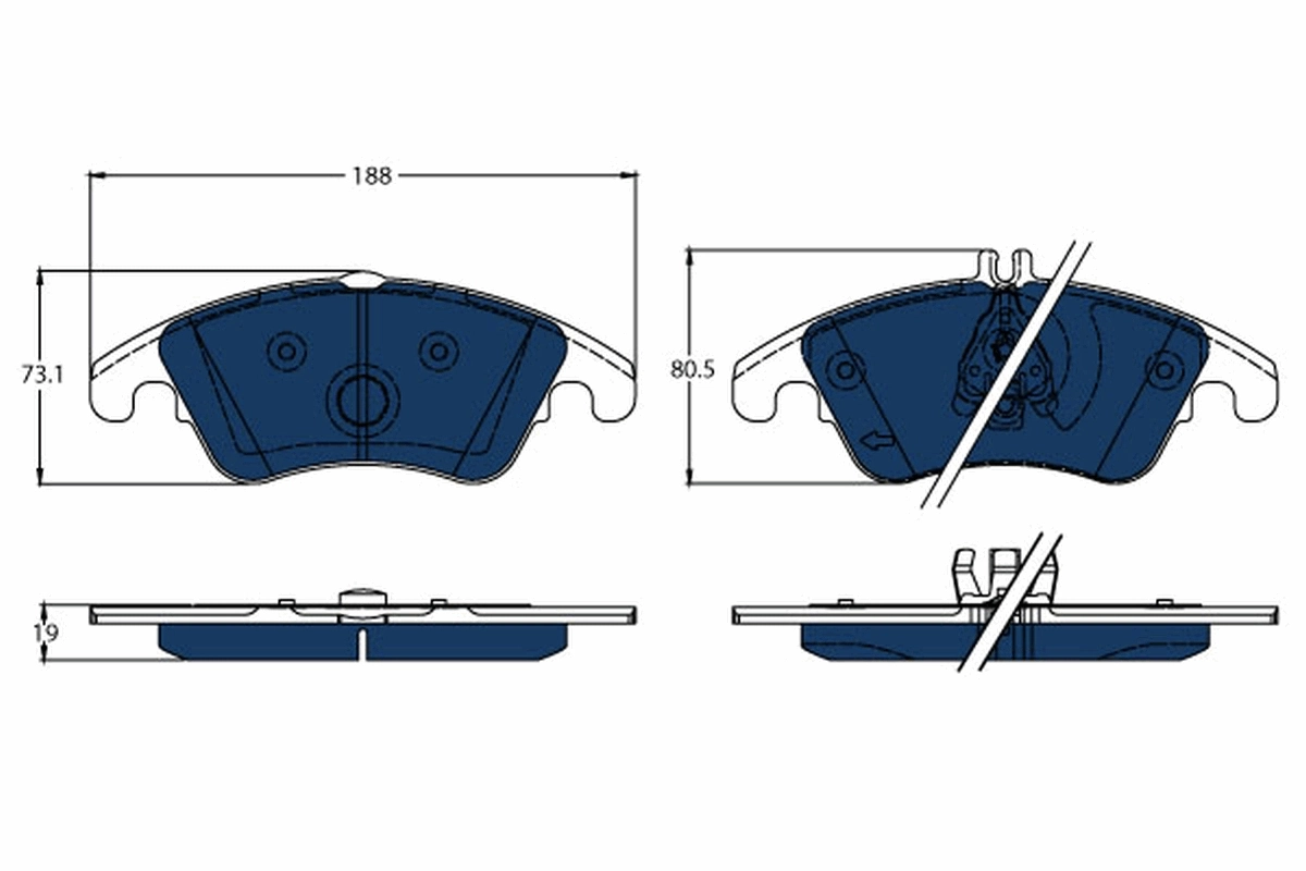 Set placute frana