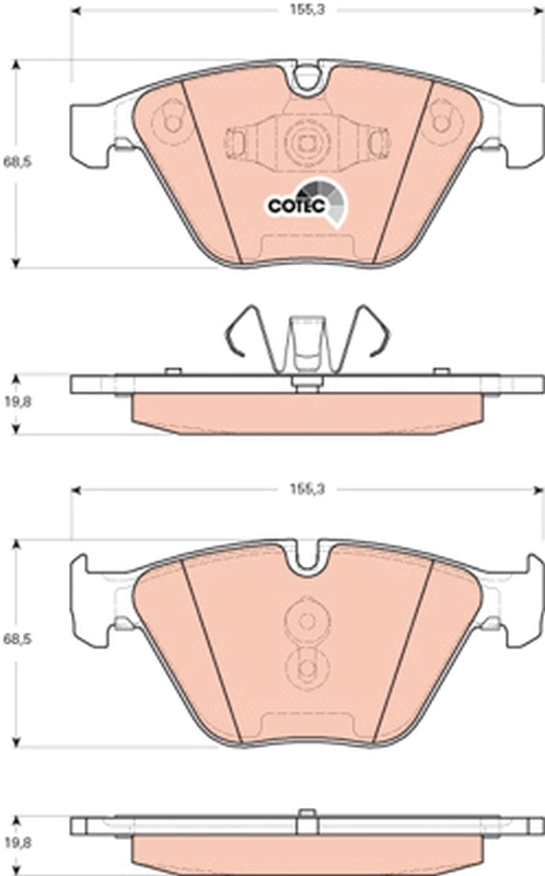 Set placute frana