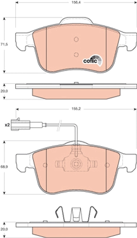 Set placute frana
