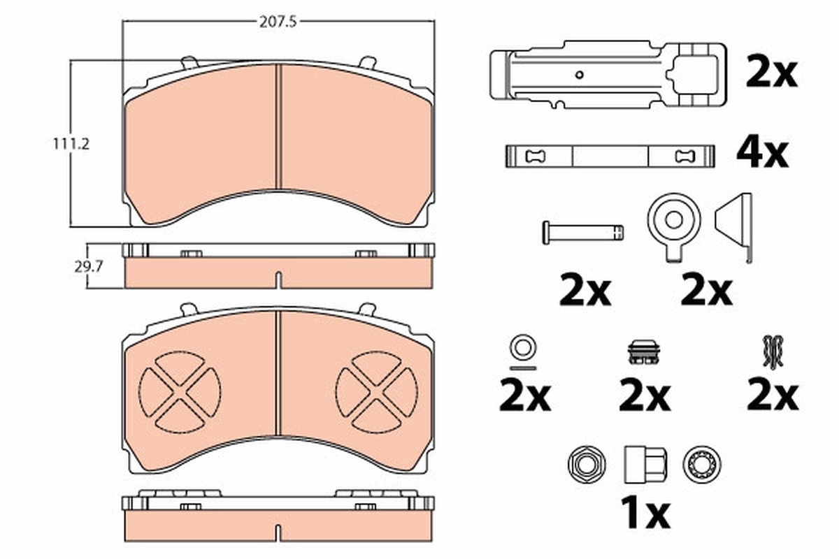 Set placute frana
