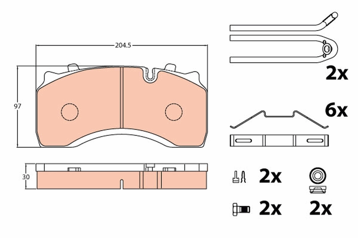 Set placute frana