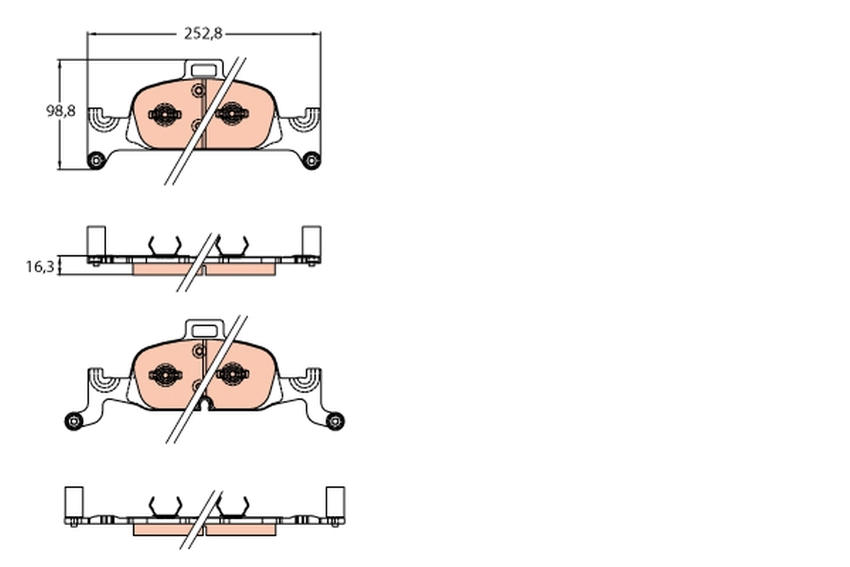 Set placute frana