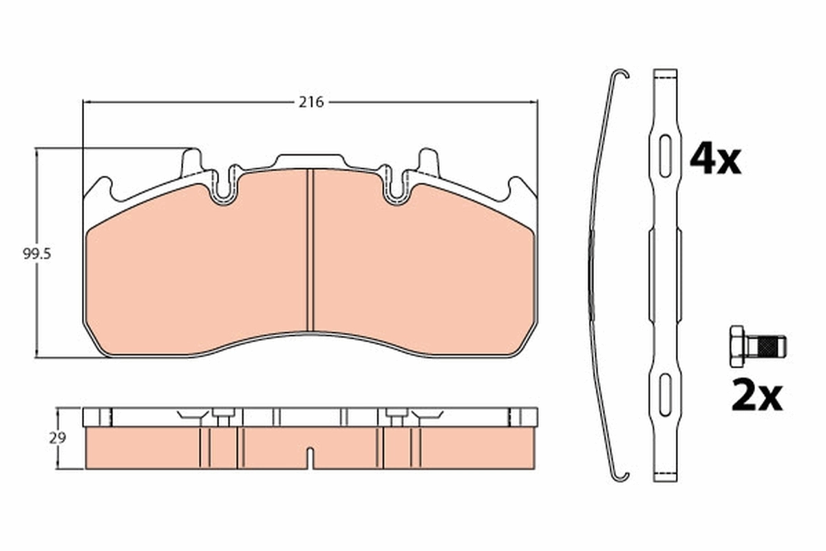 Set placute frana