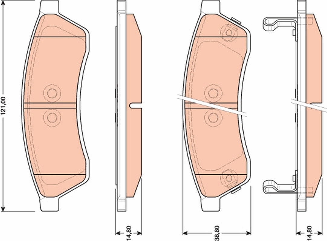 Set placute frana