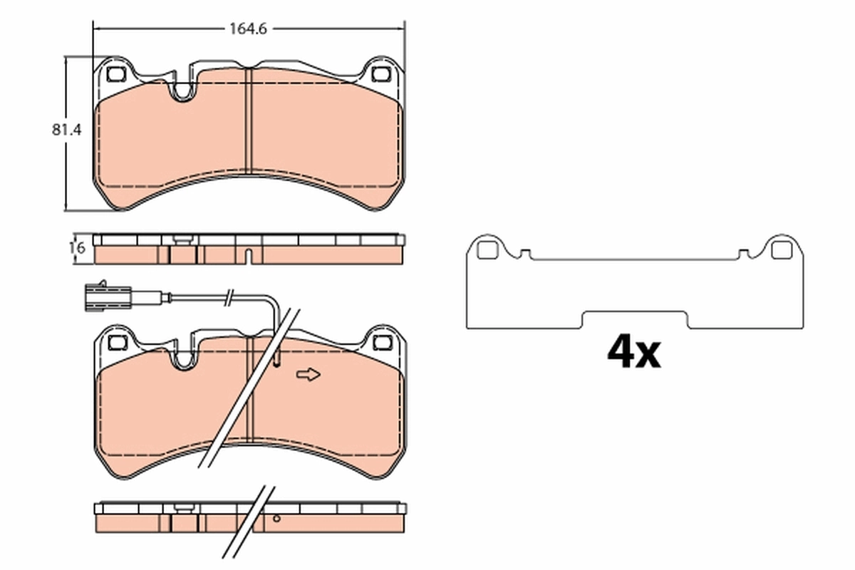 Set placute frana