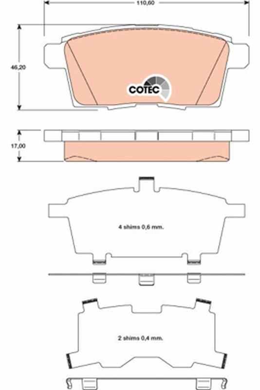 Set placute frana