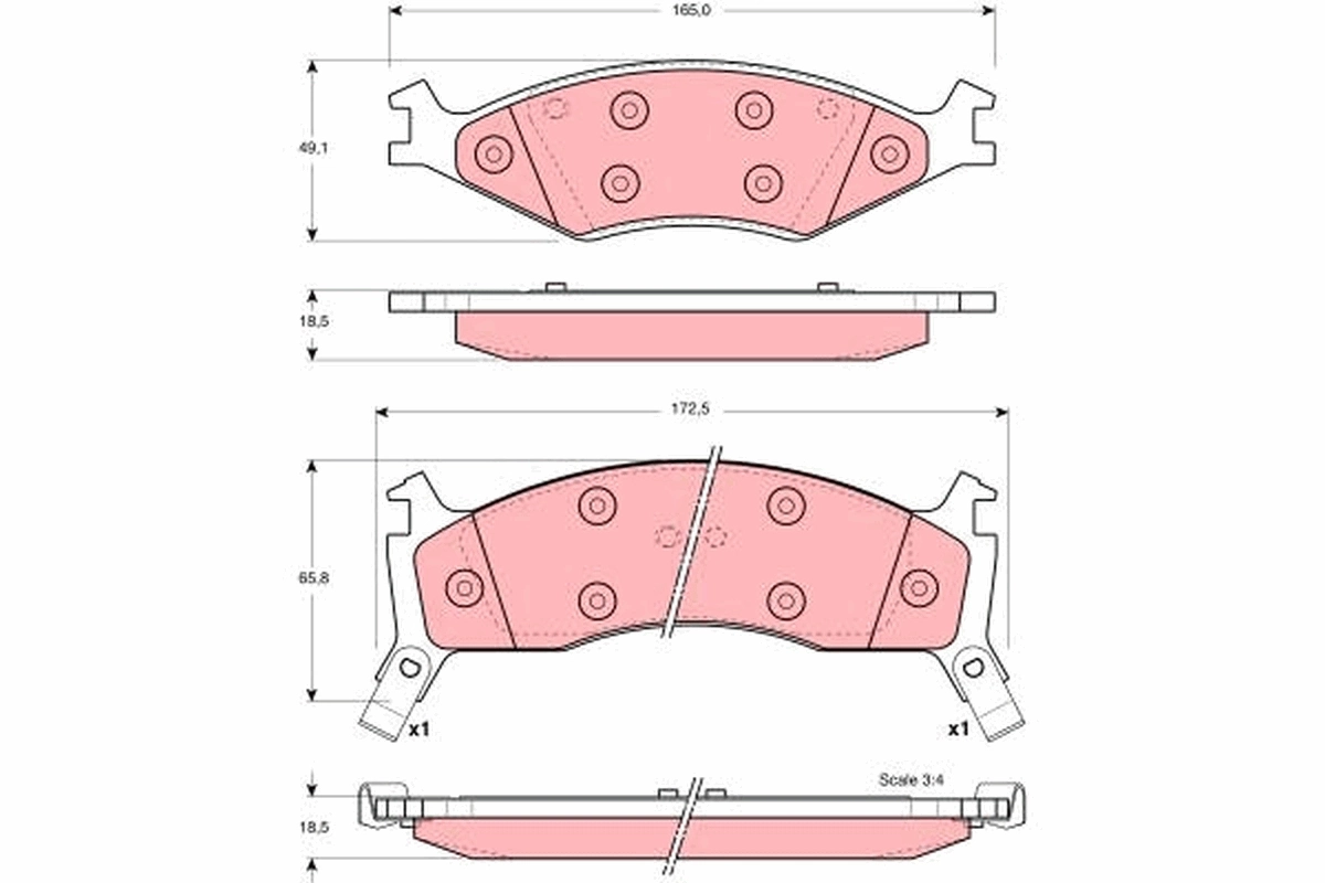 Set placute frana