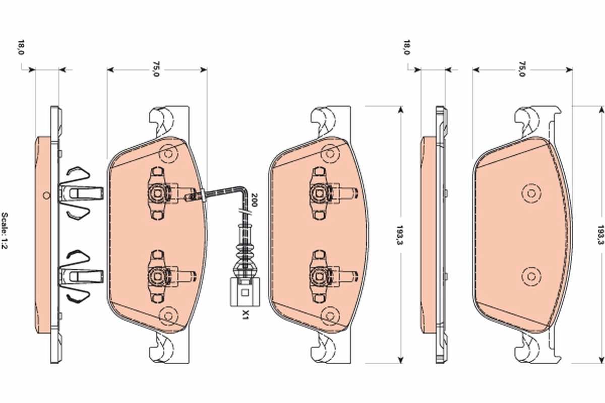 Set placute frana