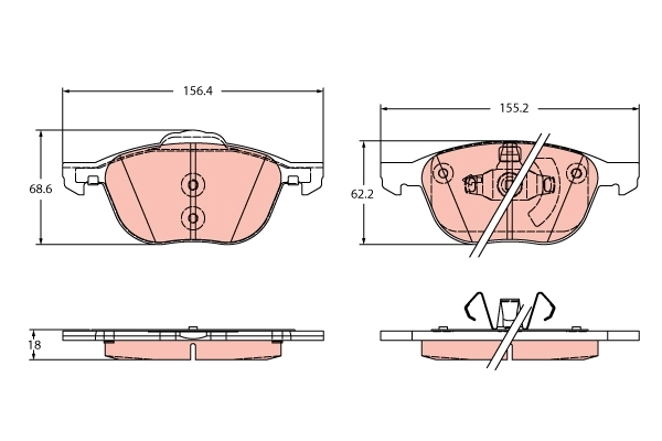 Set placute frana,frana disc