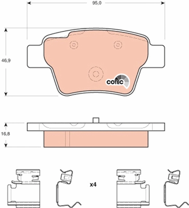 Set placute frana