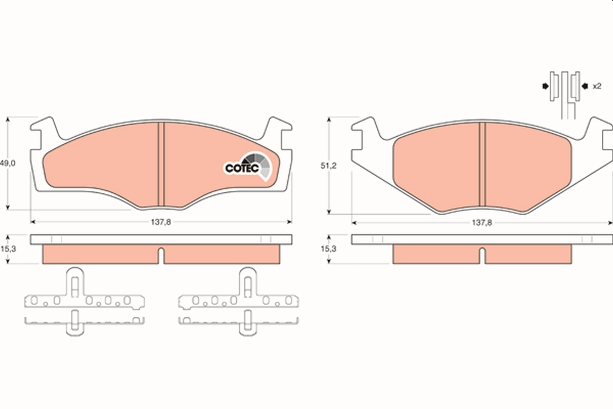 Set placute frana