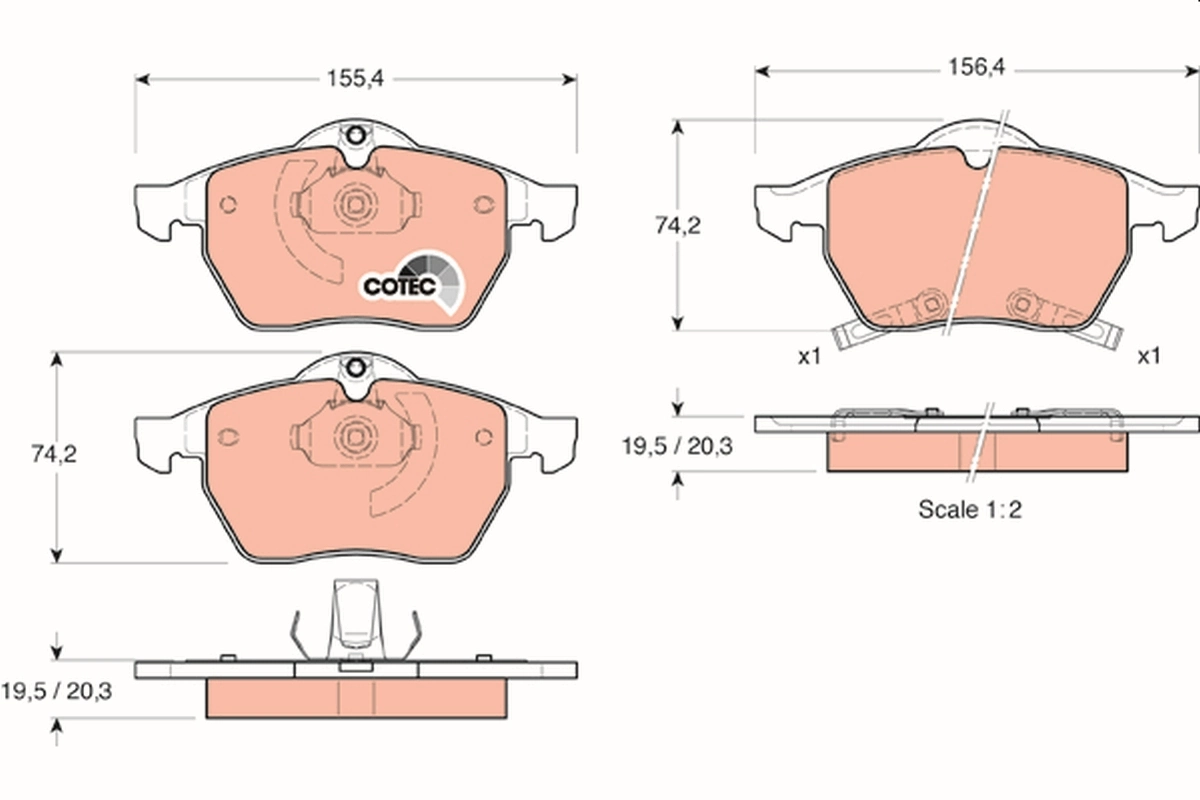 Set placute frana