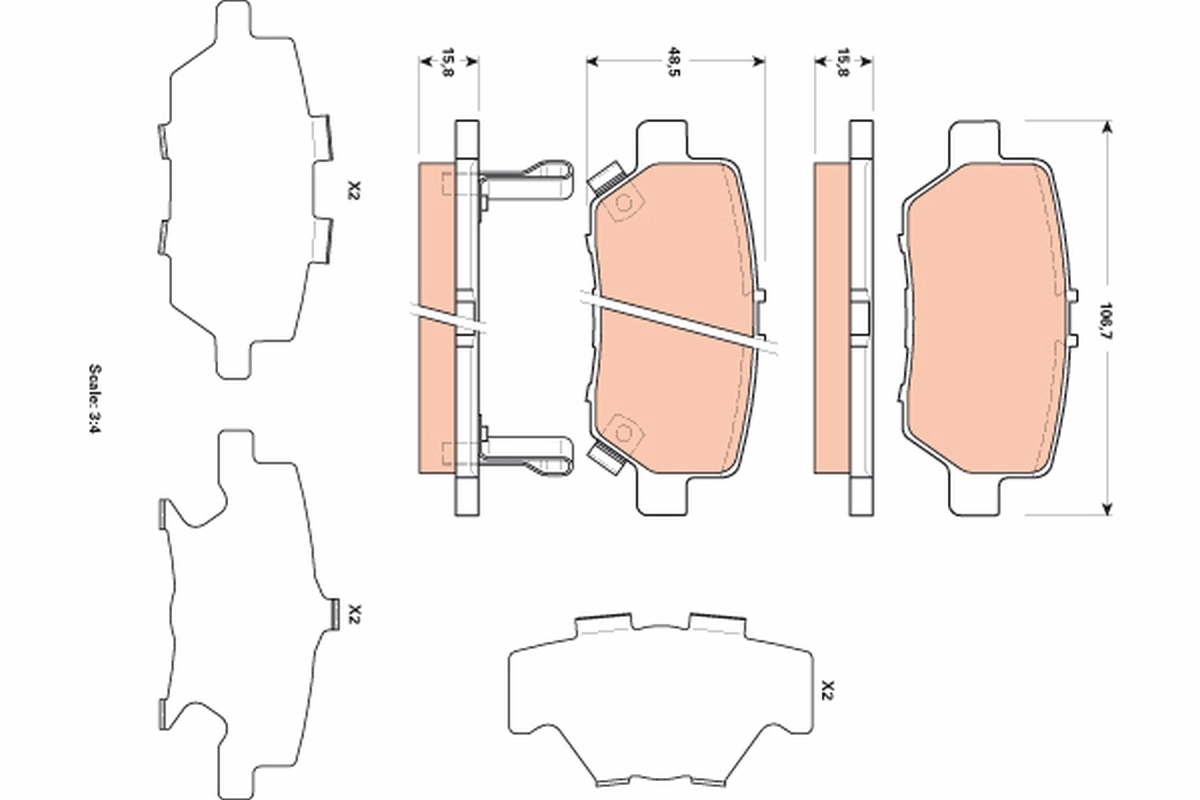 Set placute frana