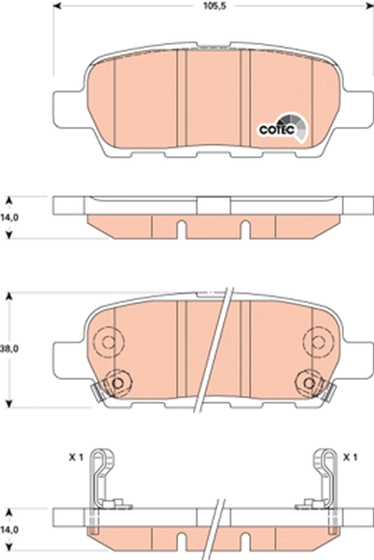 Set placute frana