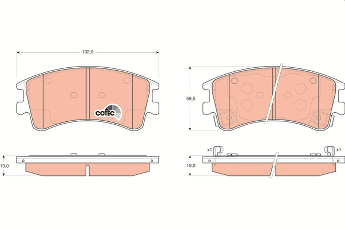 Set placute frana