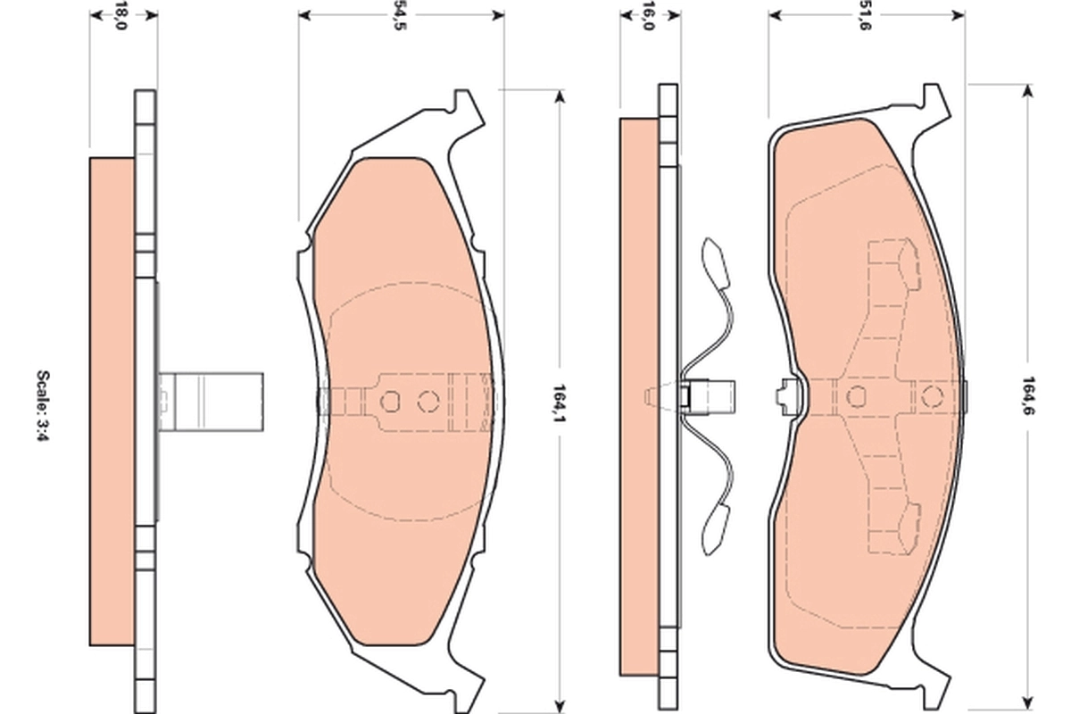 Set placute frana