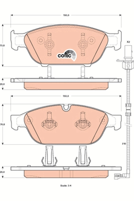 Set placute frana