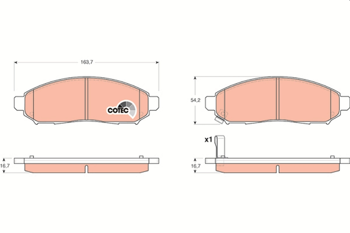 Set placute frana